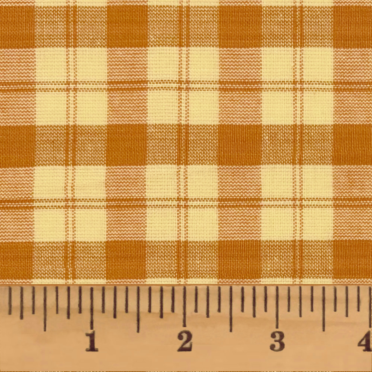 Honey 7 Plaid Homespun Cotton Fabric