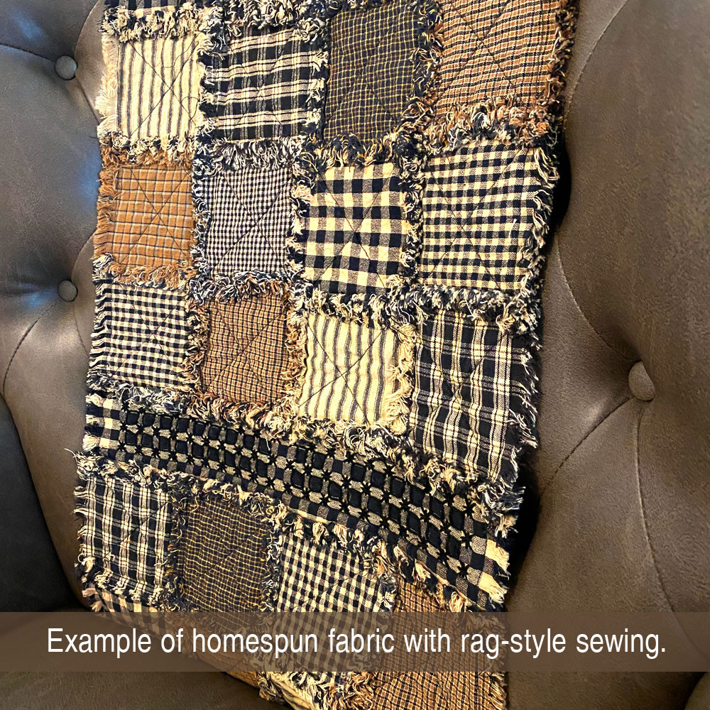 Brown & Black Homespun Fabric 44 Precut 10 inch Quilt Squares Cake Layers