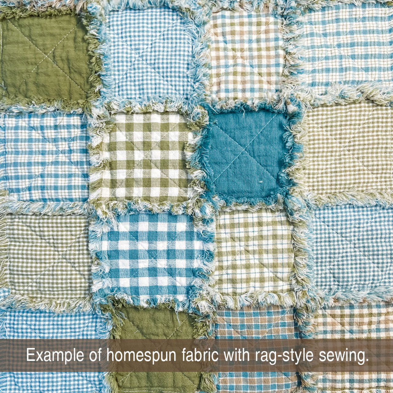 Sage Green Stripe Homespun Cotton Fabric