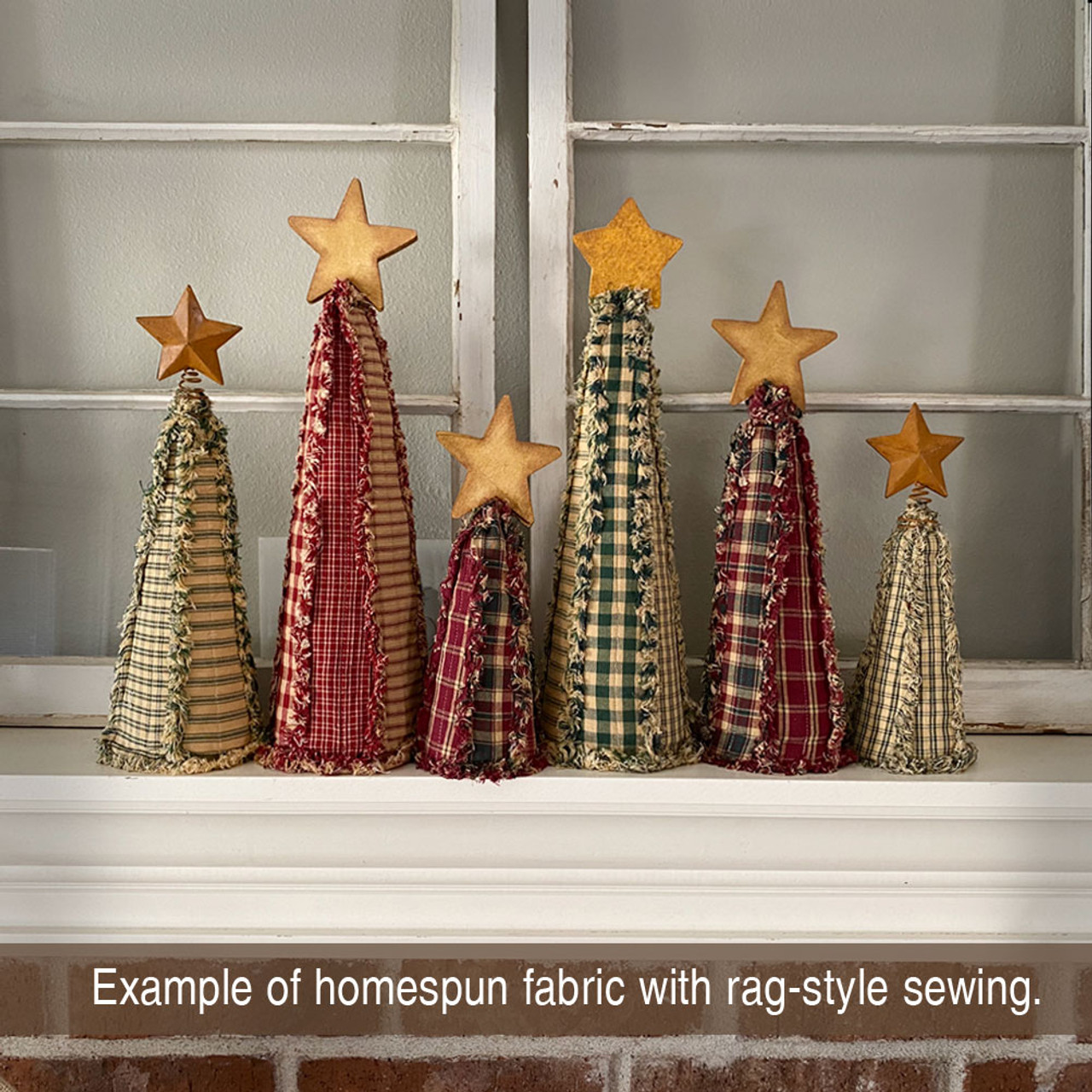 Liberty Red Stripe Homespun Cotton Fabric