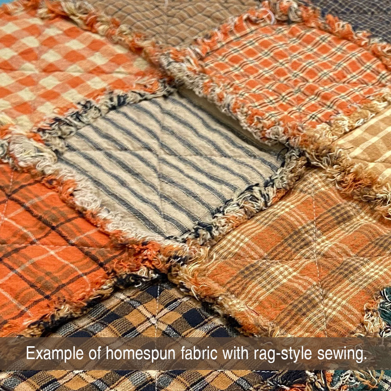 Honey 7 Plaid Homespun Cotton Fat Quarter