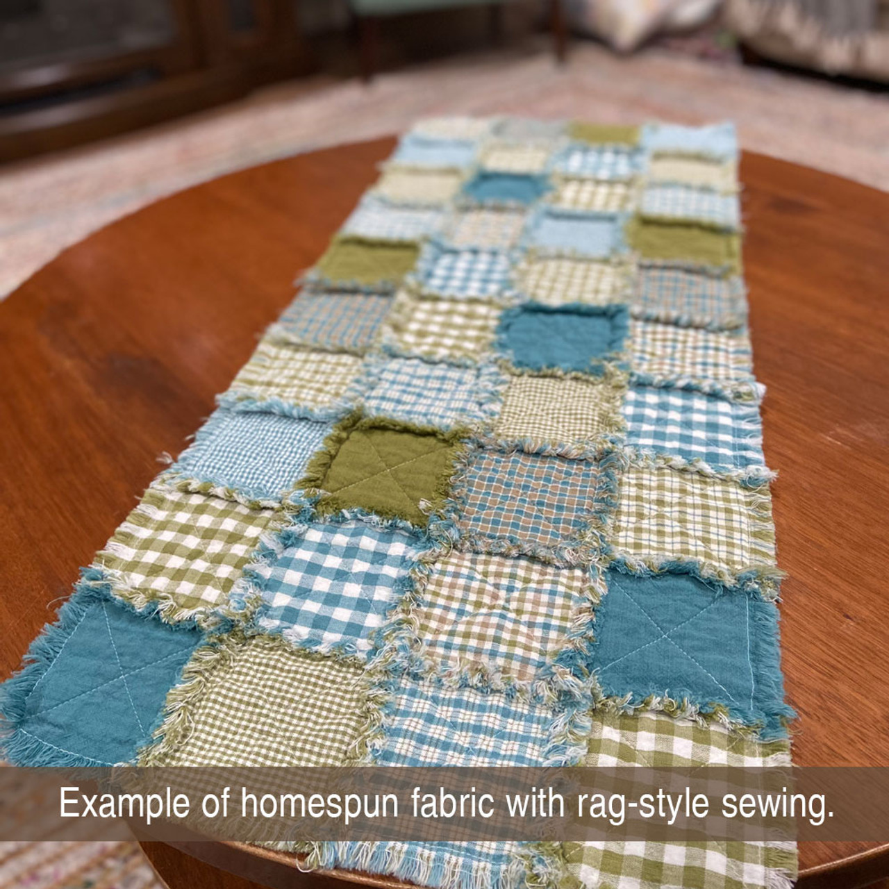 Mercy Blue Stripe Homespun Cotton Fat Quarter