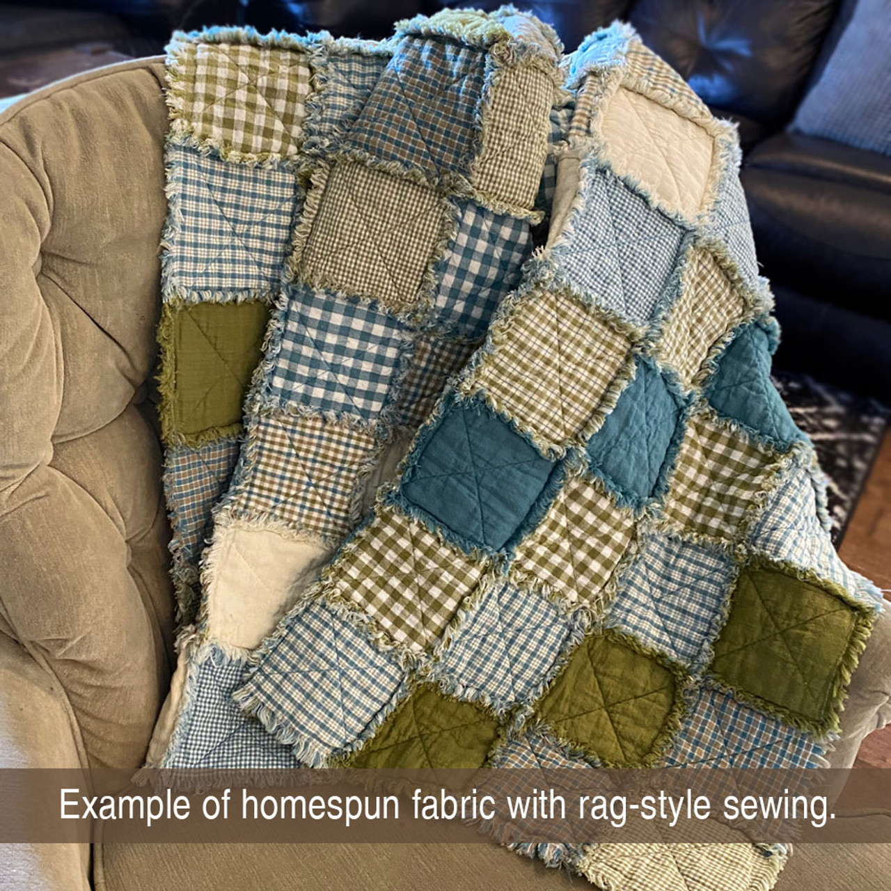 Mercy Blue Stripe Homespun Cotton Fat Quarter