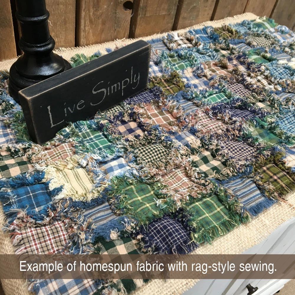 Antique Green 6 Homespun Cotton Fabric