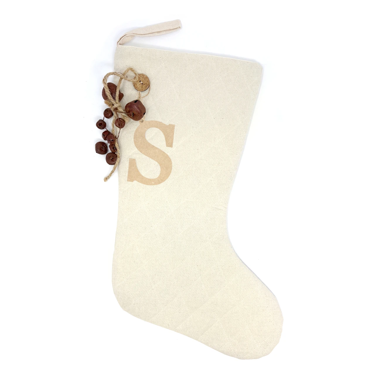 Set of 12 White Stocking with Slight Crease Defect; No Letter or Bells
