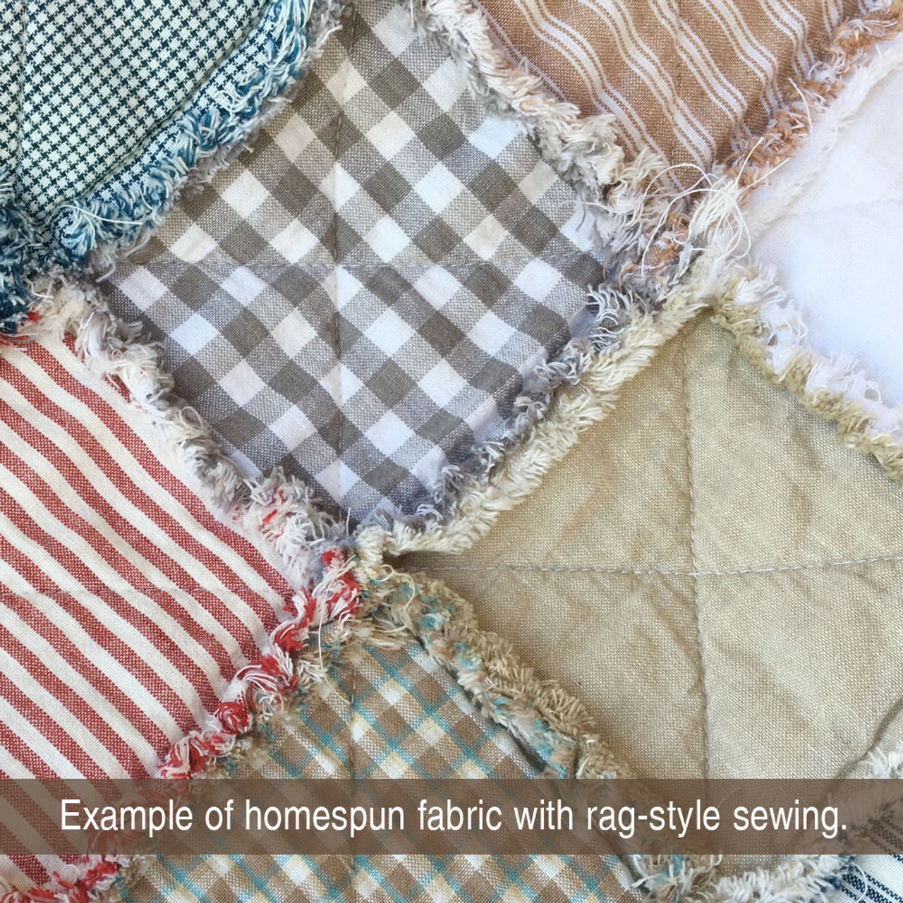 Ecru Solid Off-White Homespun Cotton Fabric