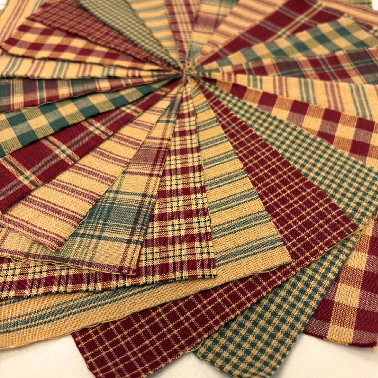 40 Rustic Christmas Homespun 6 inch Quilt Squares 40 Rustic Christmas Homespun 6 inch Quilt Squares