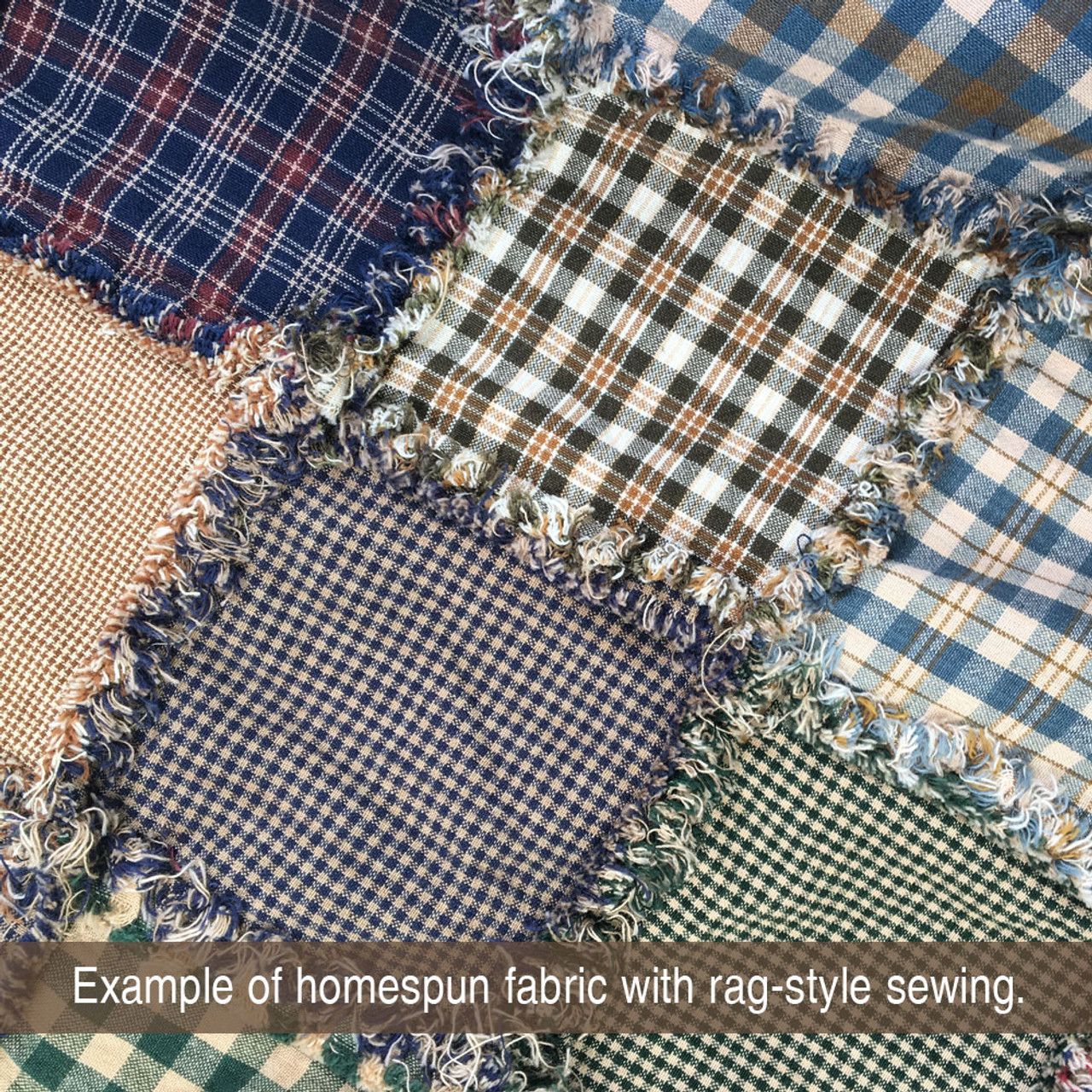 40 Cozy Homespun 6 inch Quilt Squares - Jubilee Fabric