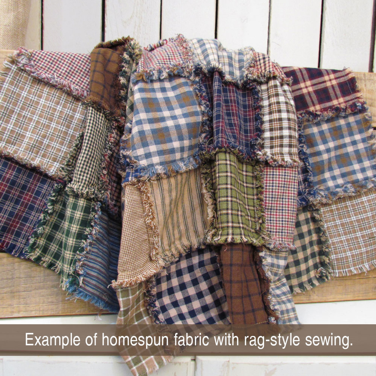 40 Cozy Homespun 6 inch Quilt Squares - Jubilee Fabric