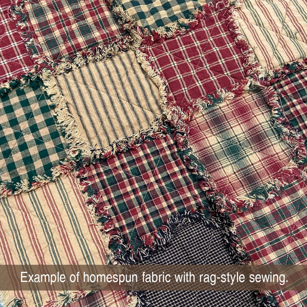 Rustic Christmas Ragged Homespun Quilt Kit