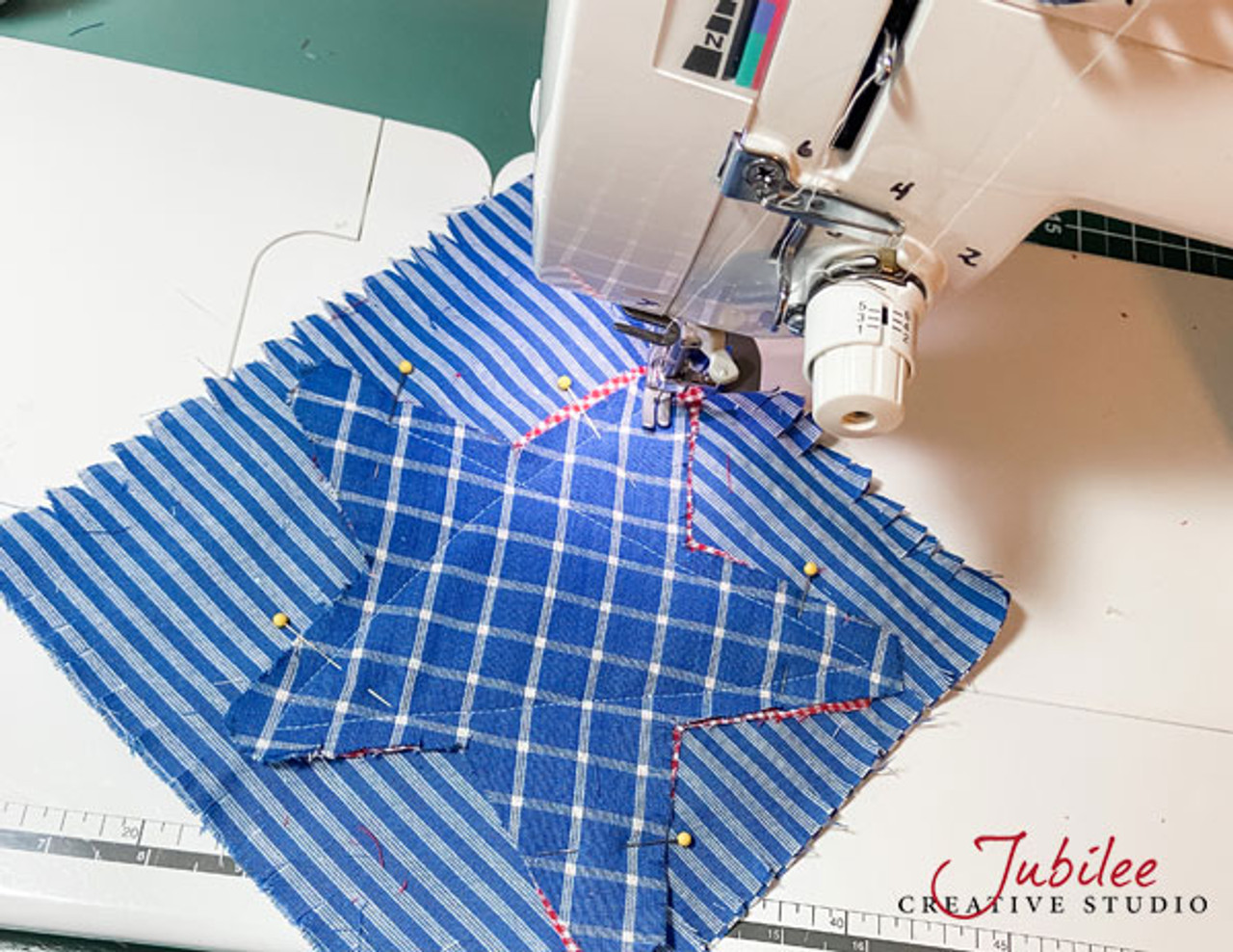 Stars 'n' Stripes Quilt or Tablecloth Ragged Pattern - DIGITAL