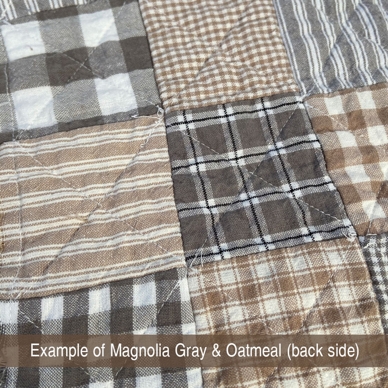 Magnolia Gray Mini Buffalo Homespun Cotton Fabric