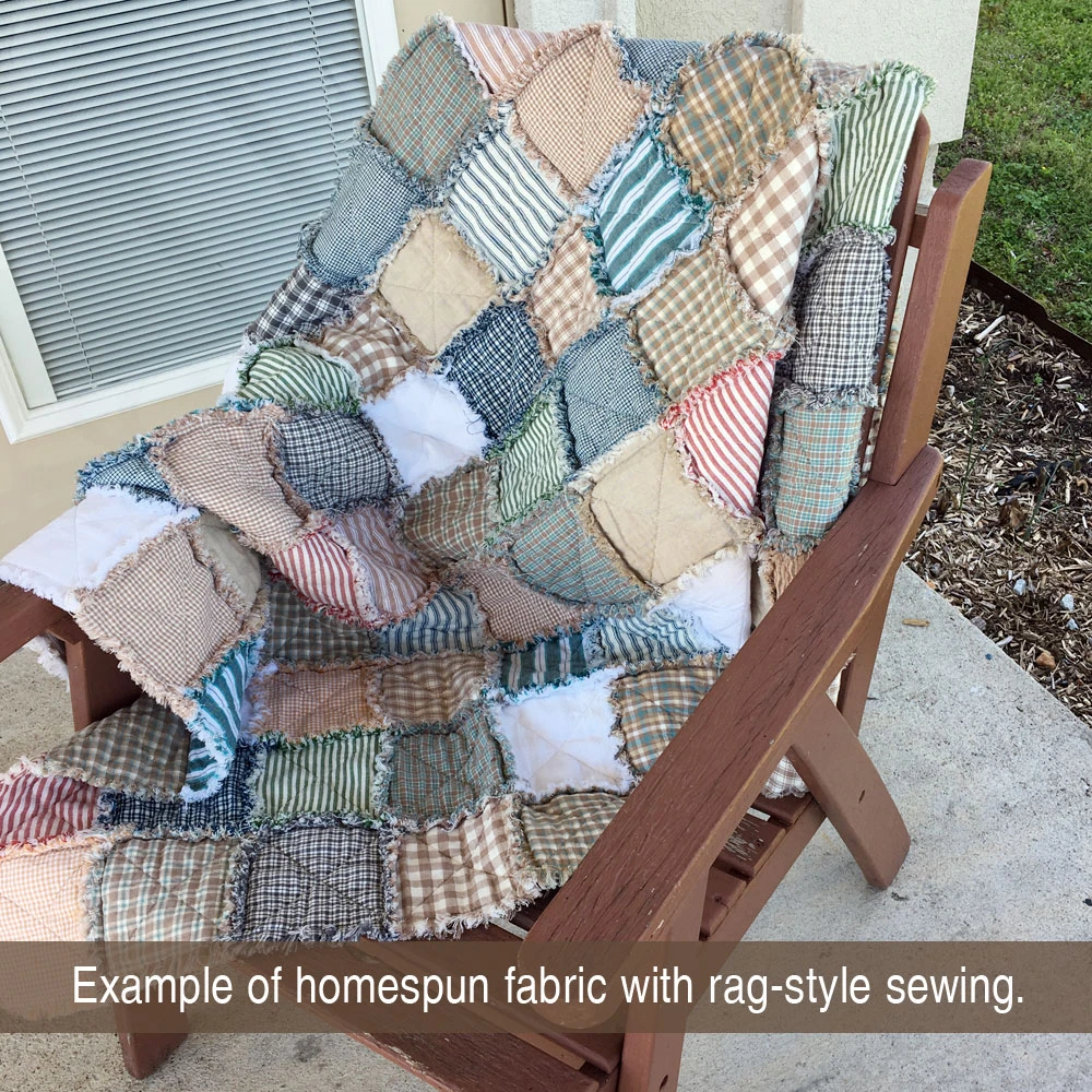 Magnolia Gray Stripe Homespun Cotton Fabric