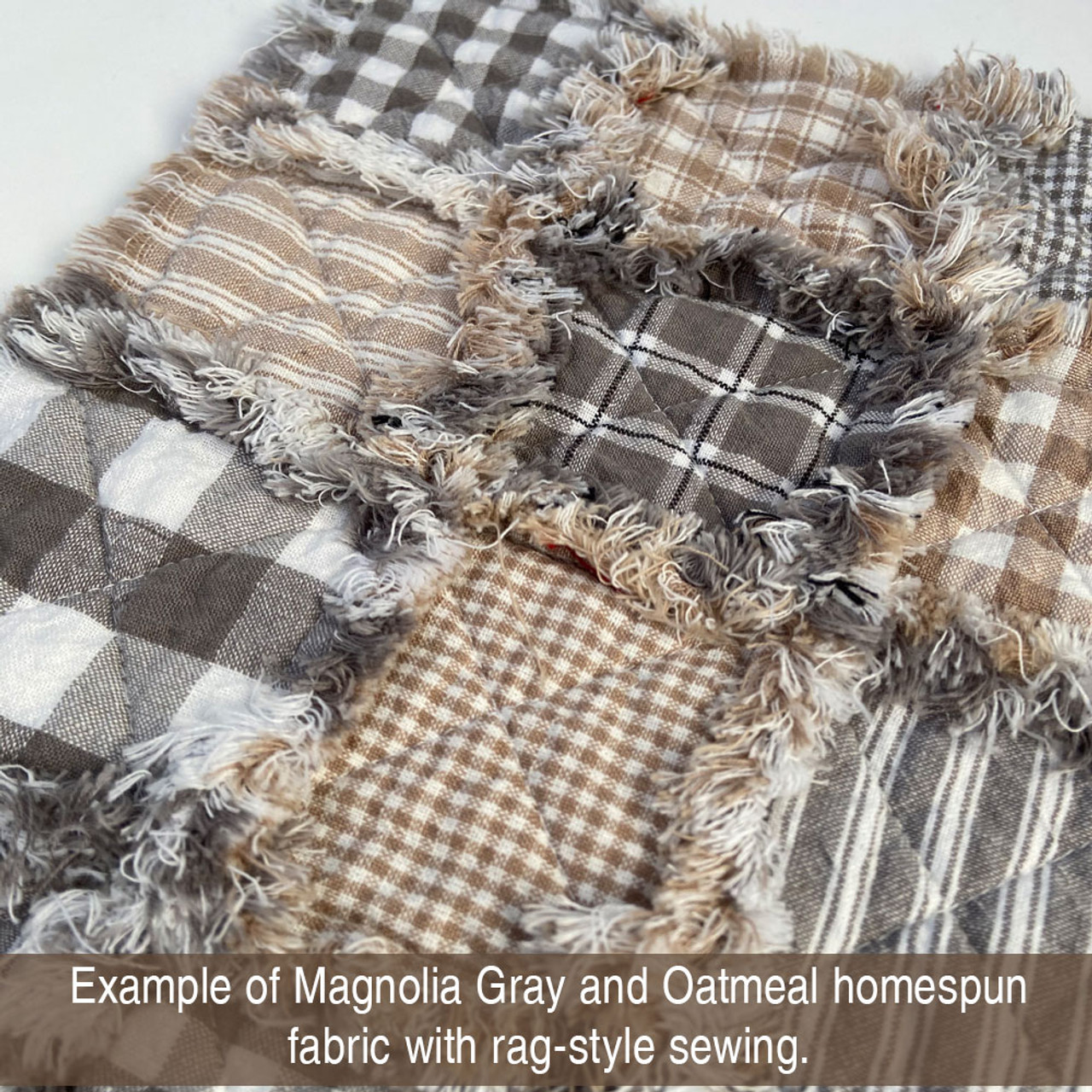 Magnolia Gray Stripe Homespun Cotton Fabric