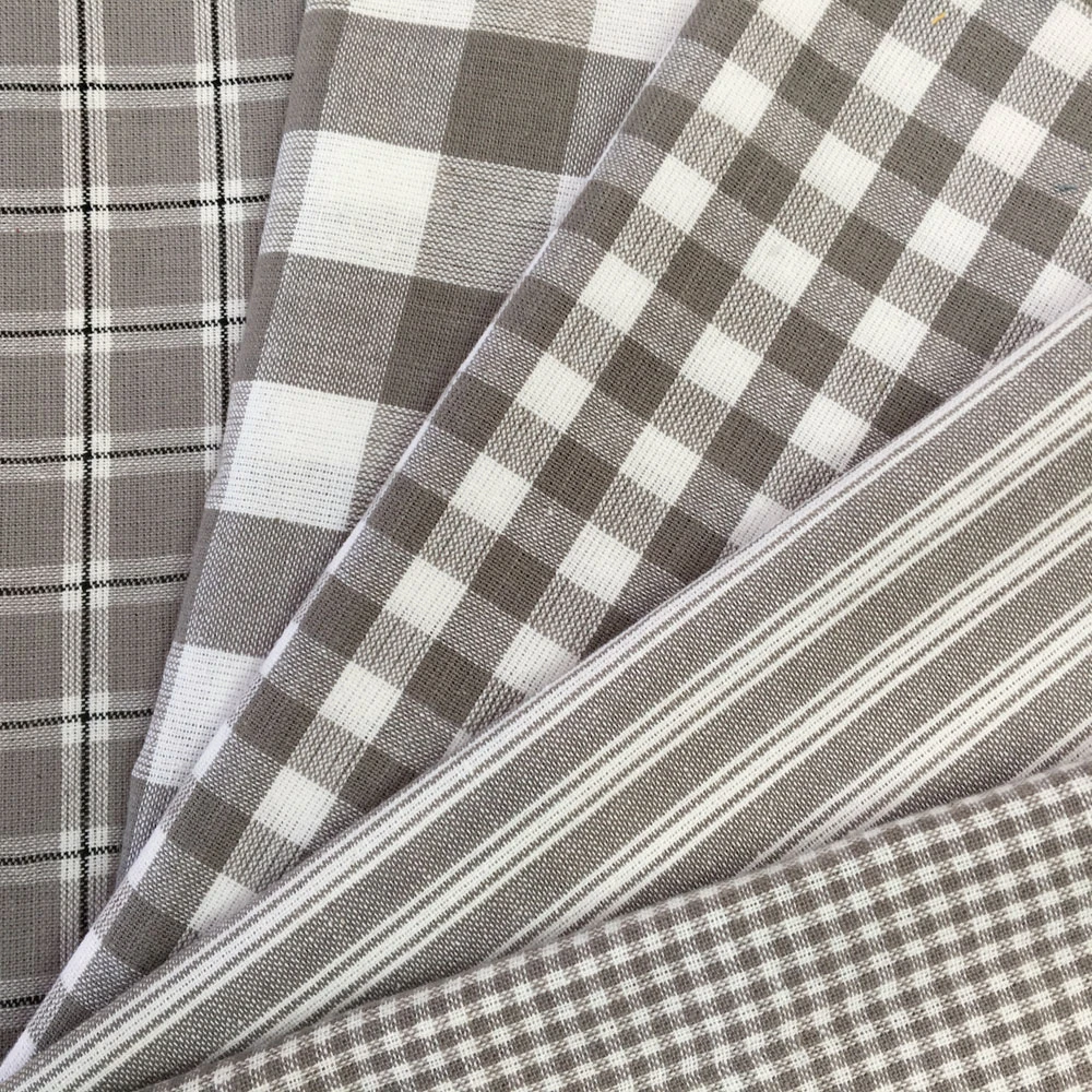 Magnolia Gray Stripe Homespun Cotton Fabric