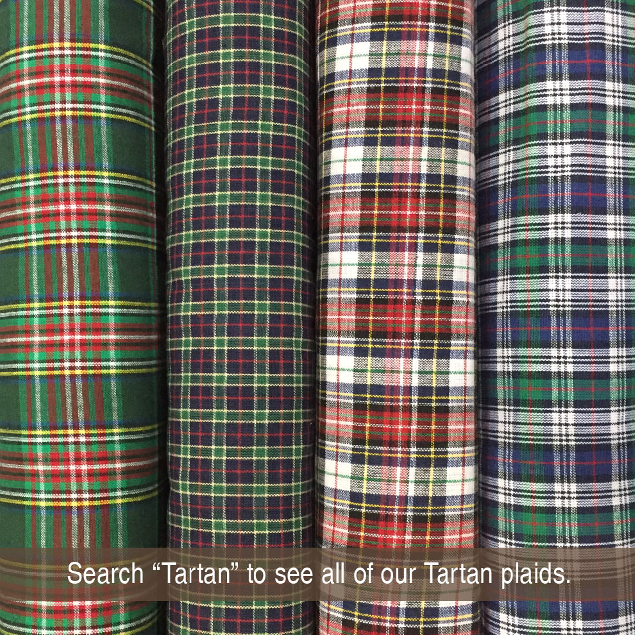 Sullivan Blue Tartan Plaid Homespun Cotton Fabric