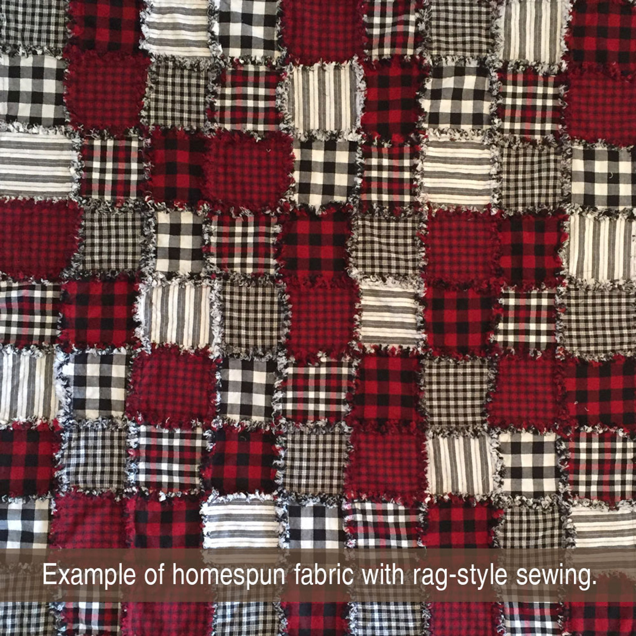 Red Buffalo Check Homespun Cotton Fabric