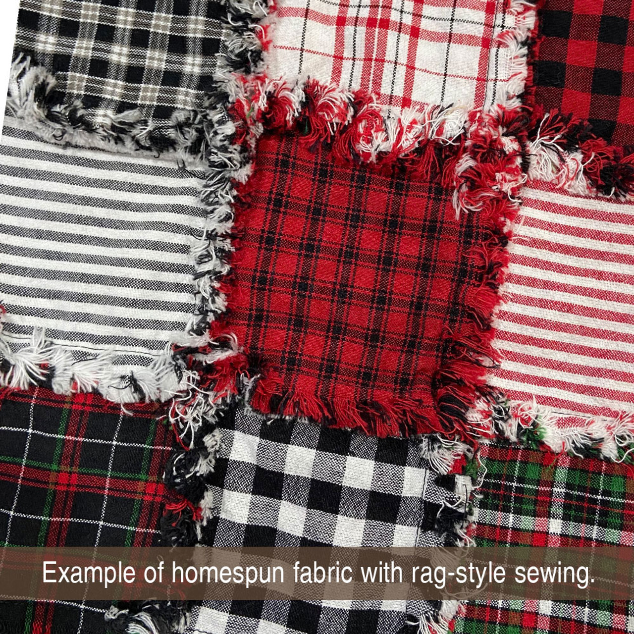 Mountain Lodge 1 Red Plaid Homespun Cotton Fabric