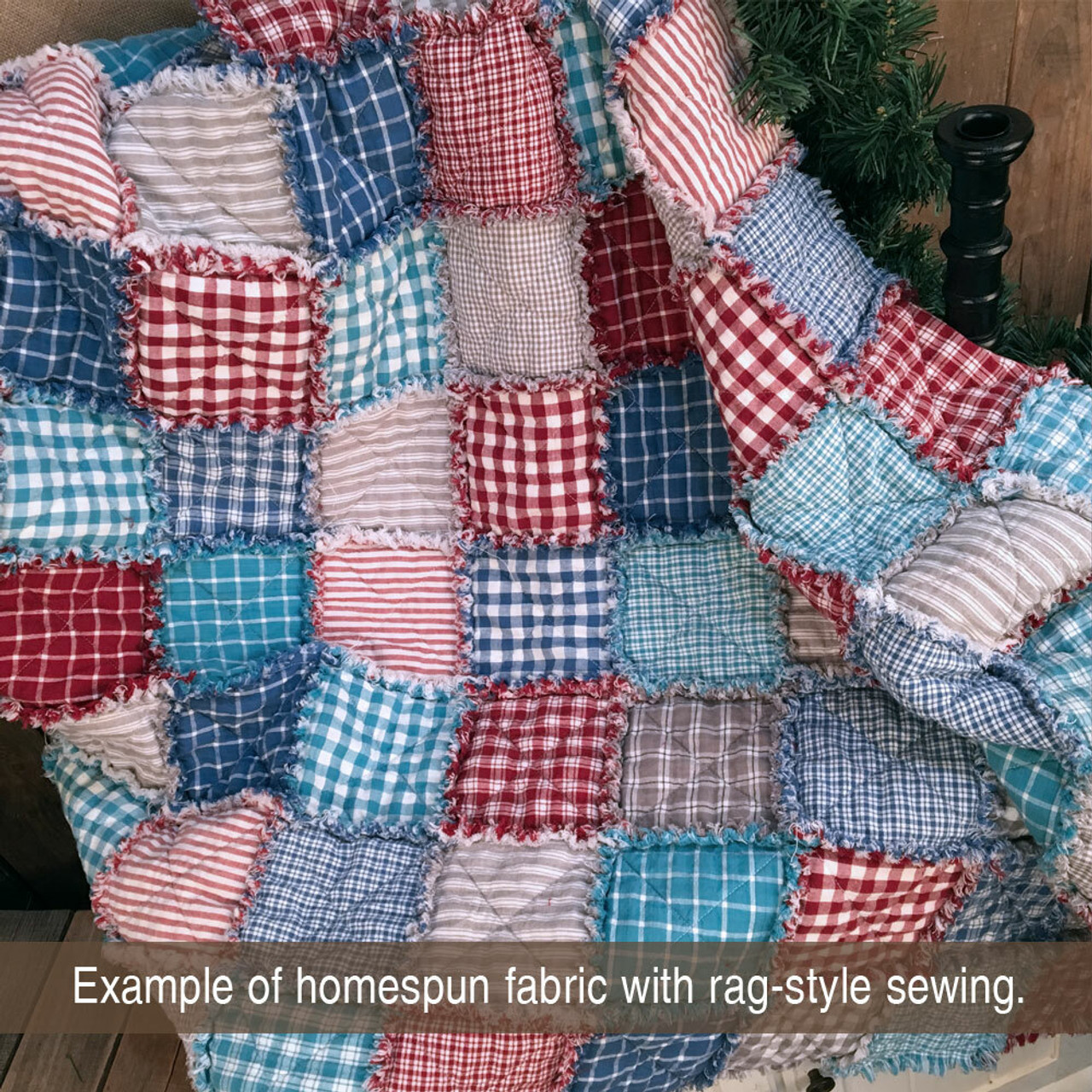 Liberty Red 5 Maroon Homespun Cotton Fabric