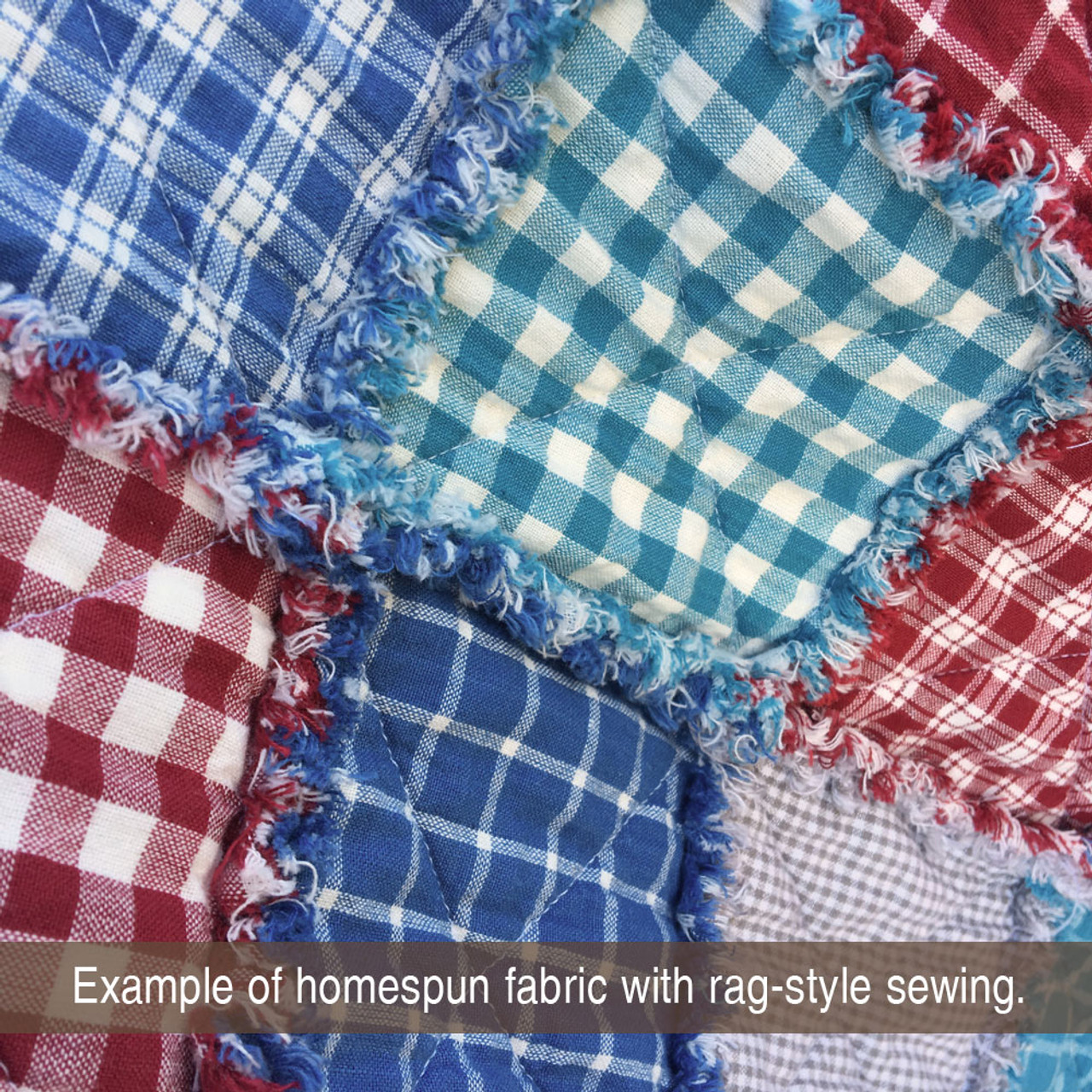 Clearance!  40 Summertime Plaid Homespun 6 inch Quilt Squares