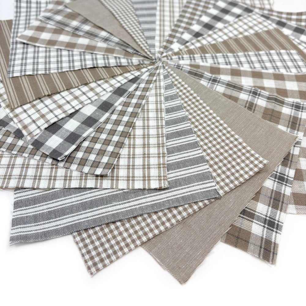 40  Lightwash Neutral Homespun 5 inch Quilt Squares