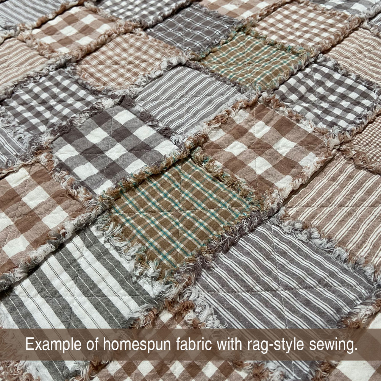 40 Primitive Homespun 5 inch Quilt Squares by Jubilee Creative Studio