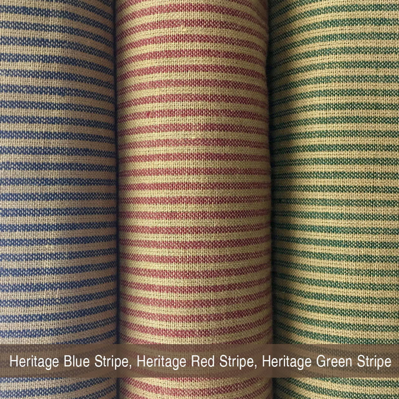 Heritage Red Stripe Homespun Cotton Fabric