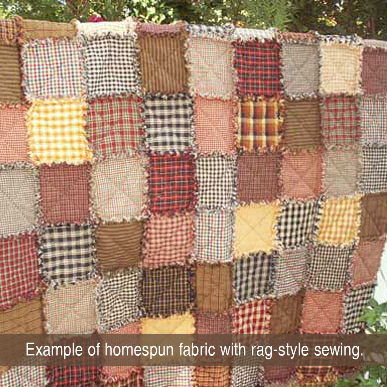 Hometown 3 Plaid Homespun Cotton Fabric by JCS - Sold by The Yard