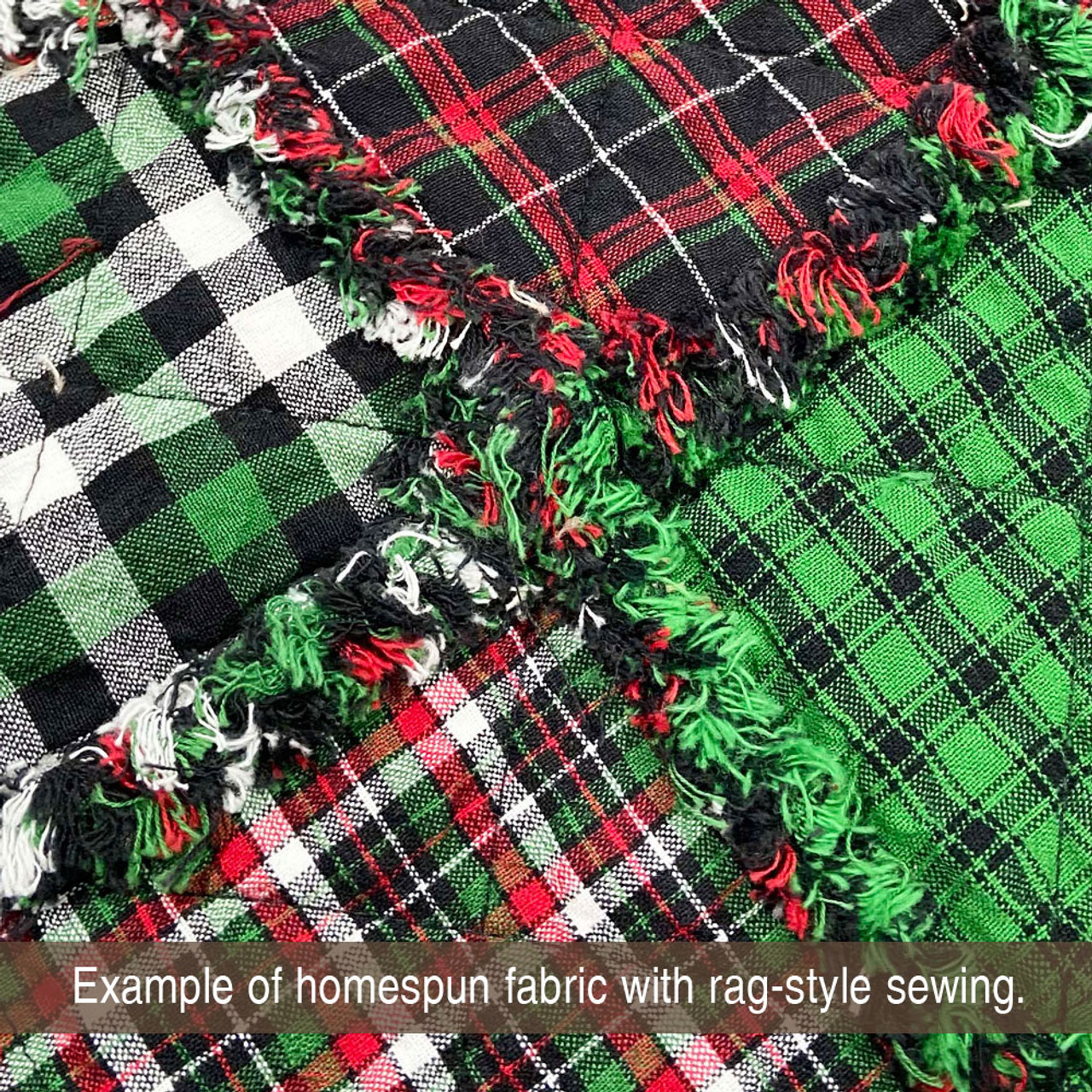 Holiday Hearth 6 Tartan Homespun Cotton Fabric