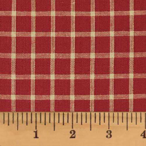 Primitive Red 7 Homespun Cotton Fabric