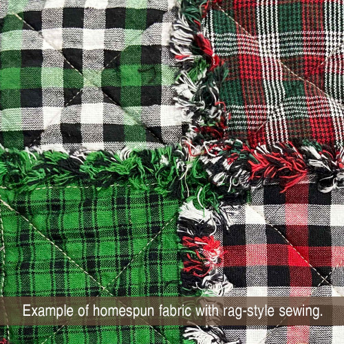 Mountain Lodge 5 Green Plaid Homespun Cotton Fabric Mountain Lodge 5 Green Plaid Homespun Cotton Fabric