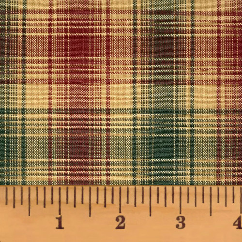 Vintage Christmas 1 Plaid Homespun Cotton Fabric