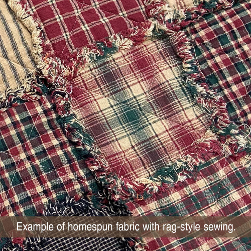 Vintage Christmas 1 Plaid Homespun Cotton Fabric Vintage Christmas 1 Plaid Homespun Cotton Fabric