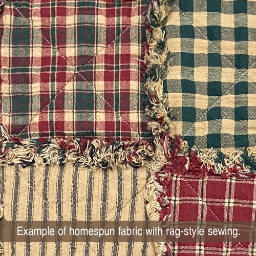 Vintage Christmas 2 Plaid Homespun Cotton Fabric Vintage Christmas 2 Plaid Homespun Cotton Fabric