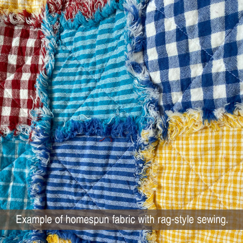 Hampton Blue Stripe Homespun Cotton Fabric Hampton Blue Stripe Homespun Cotton Fabric