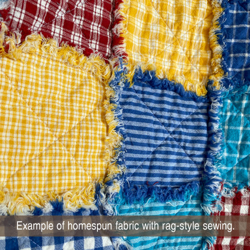 Cottage Blue Stripe Homespun Cotton Fabric Cottage Blue Stripe Homespun Cotton Fabric