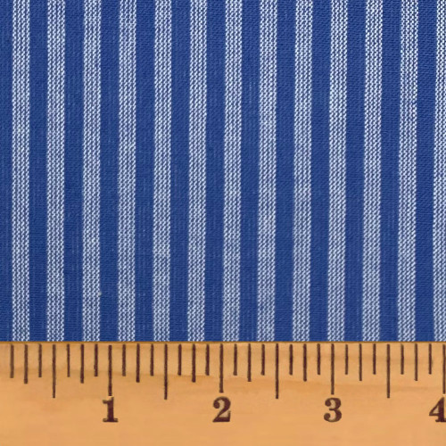 Cottage  Blue Stripe Homespun Cotton Fabric