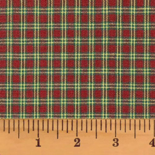 Vintage Christmas 4 Plaid Homespun Cotton Fat Quarter