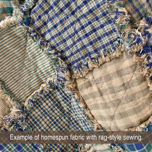 Emerson 2 Blue & Green Plaid Homespun Fat Quarter