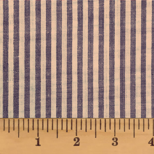 Americana Navy Blue Stripe Homespun Cotton Fabric