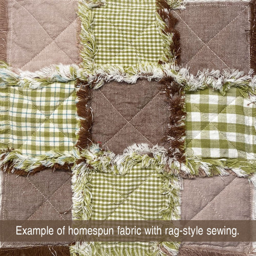 Sage Green 5 Mini Buffalo Plaid Homespun Cotton Fabric
