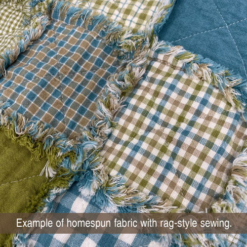 Bluegrass 3 Plaid Homespun Cotton Fabric Bluegrass 3 Plaid Homespun Cotton Fabric