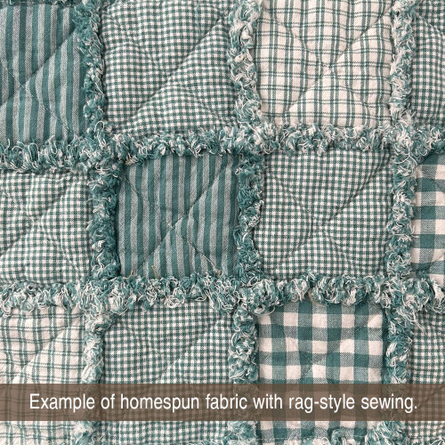 Mercy Blue 2 Plaid Homespun Cotton Fabric