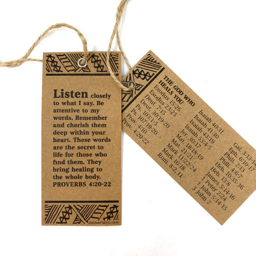 Free Healing Scriptures Kraft Bookmark Tag - Limit 2