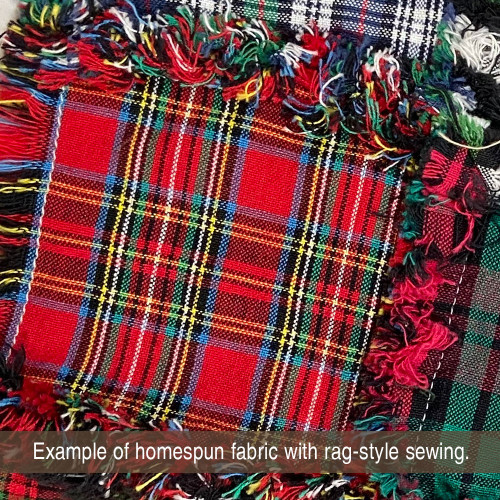 Scotty Red Tartan Christmas Plaid Homespun Cotton Fabric Scotty Red Tartan Christmas Plaid Homespun Cotton Fabric
