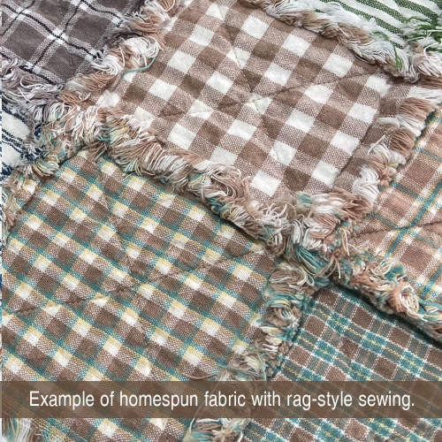 Hometown 3 Plaid Homespun Cotton Fabric Hometown 3 Plaid Homespun Cotton Fabric