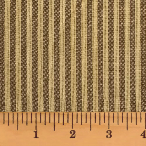 Tuscan Brown Stripe Homespun Cotton Fabric