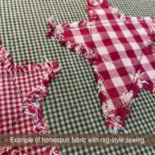 5" Precut Stars Shaped Homespun Fabric - Set of 12 5" Precut Stars Shaped Homespun Fabric - Set of 12