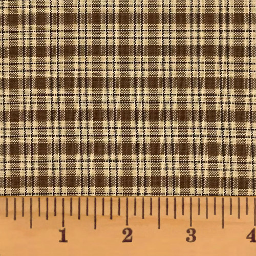 Tuscan Brown 3 Plaid Homespun Cotton Fabric Fat Quarter