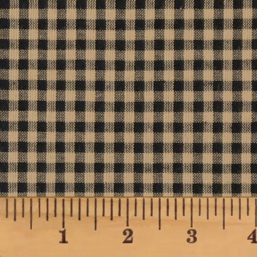 Primitive Black 3 Plaid Homespun Cotton Fat Quarter